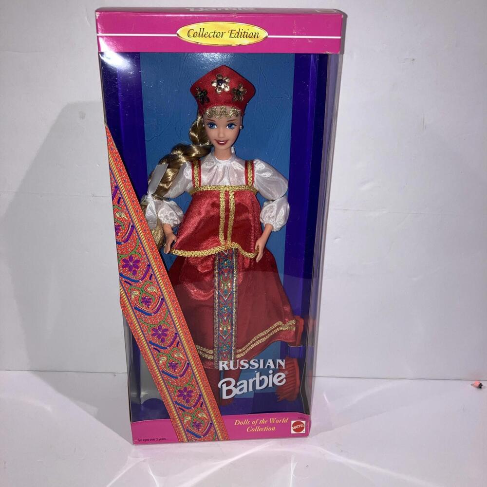 VINTAGE 1996 Mattel Dolls of the World Collection Russian Barbie NEW in Box